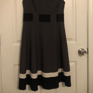 Gray, white charcoal Calvin Klein dress.